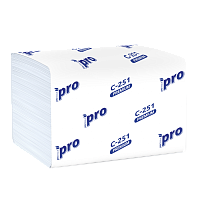 Диспенсерные бумажные салфетки 2-слойные Protissue V-сложения 16х21см 200шт белые