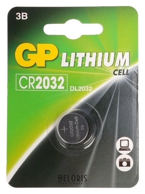 Батарейка GP Lithium CR2032 литиевая 1шт в блистере