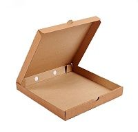 Коробка для пиццы картон 400х400х40мм бурая 