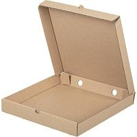Коробка для пиццы картон 300х300х40мм бурая