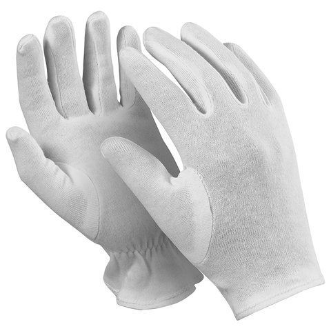 Перчатки хлопчатобумажные MANIPULA "Атом" КОМПЛЕКТ 12 пар размер 8 (M) белые ТТ-44