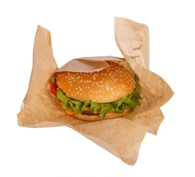 Оберточная бумага ECO для сэндвичей бургер крафт 400х400мм