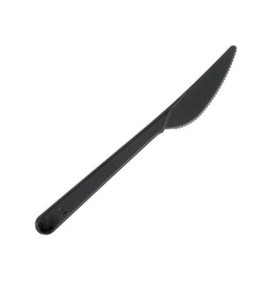 Нож столовый 165мм черный ПС компакт Премиум 100шт/уп 