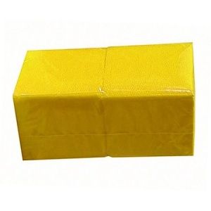 Бумажные салфетки 1-слойные 24х24 400шт желтые