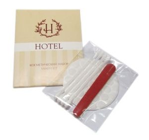 Косметический набор Hotel Line в картонной упаковке 4 палочки 2 диска пилочка