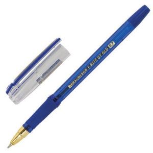 Ручка шариковая масляная BRAUBERG "i-Rite GT GLD", СИНЯЯ, корпус тонированный синий, узел 0,7 мм