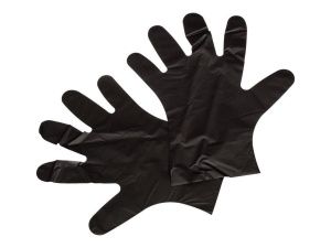 Одноразовые перчатки эластомер L черные 100шт/50пар