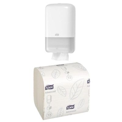 Туалетная бумага листовая 2-слойная 242л Т3 TORK белый