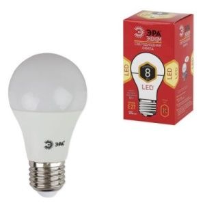Лампа светодиодная ЭРА 8 (55) Вт цоколь E27 грушевидная теплый белый свет 25000ч LED smdA55