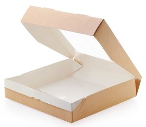 Упаковка д/суши с картон крышкой крафт OSQ TABOX PRO 1500мл 175шт/кор
