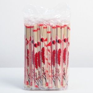 Палочки для суши 20см с зубочисткой бамбук п/э 100шт/уп
