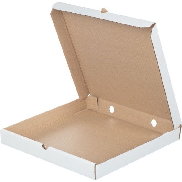 Коробка для пиццы картон 400х400х40мм белая 50шт/уп