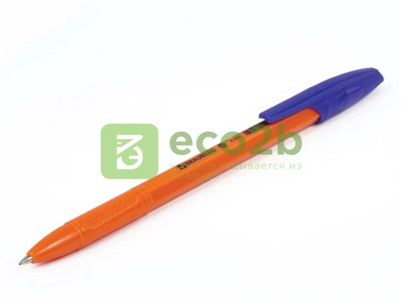 Ручка шариковая BRAUBERG "X-333 Orange" СИНЯЯ корпус оранжевый узел 0,7мм линия письма 0,35мм