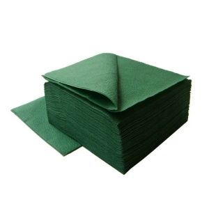 Бумажные салфетки 1-слойные 33х33 250шт зеленые