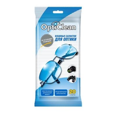 OptiClean влажные салфетки для оптики 20шт/пач 180пач/кор
