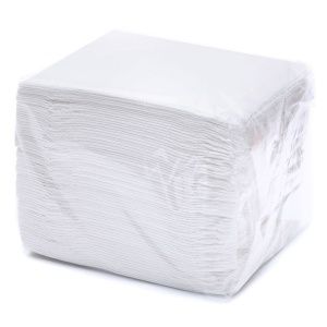 Бумажные салфетки белый 24х24 1-слойные 90л/упак
