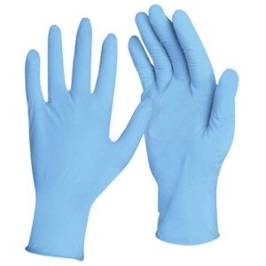 Перчатки нитриловые многоразовые ОСОБО ПРОЧНЫЕ, 5 пар (10 шт.), L (большой), голубые, LAIMA
