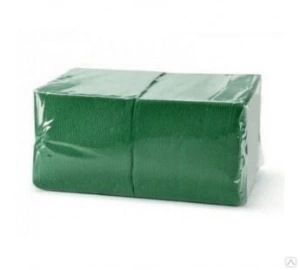 Бумажные салфетки зеленый 24х24 1-слойные Папирус 400л/уп