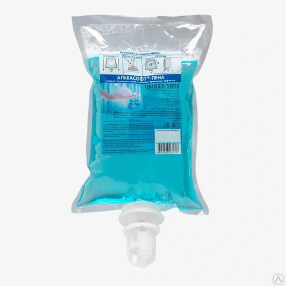 Антибактериальное мыло пенящееся Альбасофт-пена 800мл в картридже для системы S4