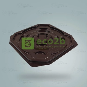 Упаковка для торта УК-260Н-01 ПЭТ коричневый ПЩДК 240шт/кор