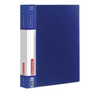 Папка 2 кольца BRAUBERG "Contract", 35 мм, синяя, до 270 листов, 0,9 мм
