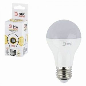 Лампа светодиодная ЭРА 10 (70) Вт цоколь E27 грушевидная теплый белый свет 25000ч LED smdA60