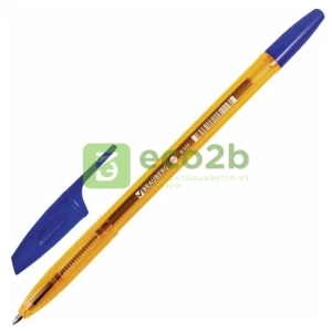 Ручка шариковая BRAUBERG "X-333 AMBER, СИНЯЯ, корпус тонированный оранжевый, узел 0,7 мм, линия пись