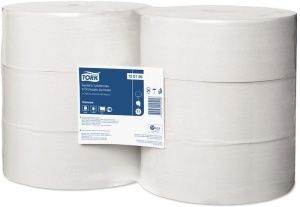 Туалетная бумага 1-слойная 525м TORK Т1 в больших рулонах натуральная