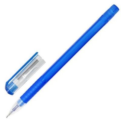 Ручка гелевая BRAUBERG "Option" СИНЯЯ корпус тонированный синий узел 0,6 мм линия письма 0,