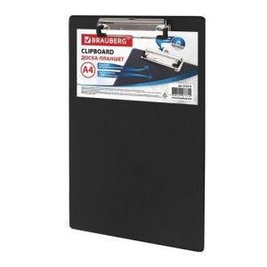 Доска-планшет А4 BRAUBERG черная с прижимом
