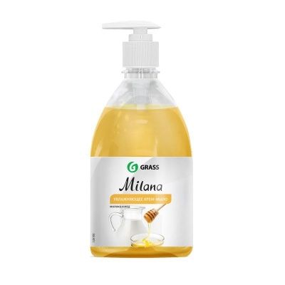 Жидкое крем-мыло Milana молоко и мед с дозатором 500мл Грасс