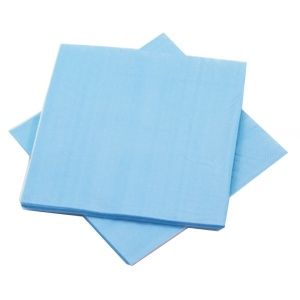 Бумажные салфетки голубой пастель 24х24 1-слойные Папирус 400л/уп