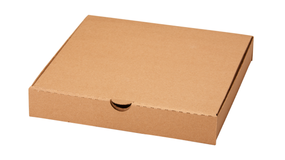 Коробка для пиццы 25х25х4 бурая "Дом Нино" 50шт/уп