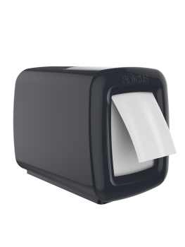 Диспенсер для бумажных сложенных салфеток с боковой подачей Focus черный 12шт/кор