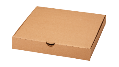 Коробка для пиццы 25х25х4 бурая "Патари" 50шт/уп