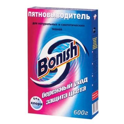 Ср-во для удаления пятен 600гр BONISH (Бониш) "Optic white effect" без хлора
