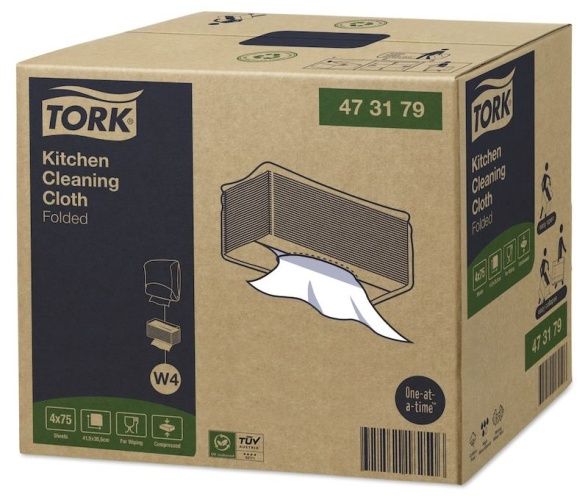 Cалфетки нетканого материала Tork W4 для кухни 80л
