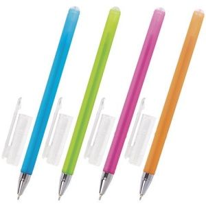 Ручка шариковая масляная BRAUBERG синяя линия 0,35мм,корпус soft touch