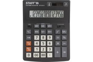 Калькулятор STAFF PLUS STF-333 16разрядов настольный  200x154мм  двойное питание