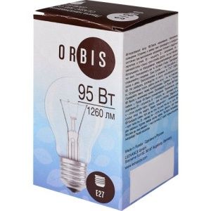 Лампа накаливания E27 Orbis 95Вт 230В груша прозрачная 1260лм