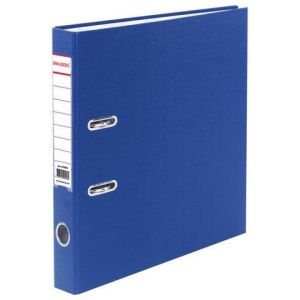 Папка-регистратор BRAUBERG с покрытием из ПВХ 50мм синяя (удвоенный срок службы)
