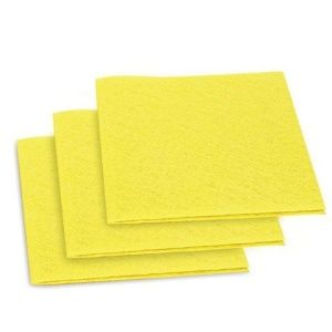 Бумажные салфетки 1-слойные Папирус 24х24 400шт желтые