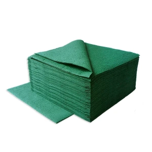 Бумажные салфетки 2-слойные 24х24 250шт зеленые