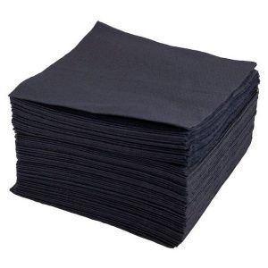 Бумажные салфетки 2-слойные 24х24 250шт черные