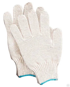 Хлопчатобумажные перчатки c ПВХ точками 5-нитковые 10 класс