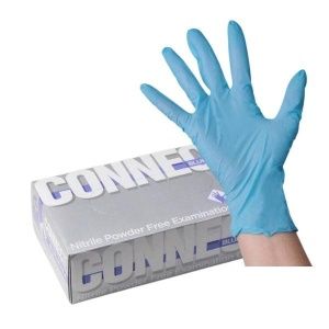 Перчатки CONNECT PULIN нитриловые XL голубые текстурные 200шт/100пар