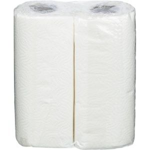 Бумажные полотенца в бытовых рулонах 2-слойные 18м; 2рул/уп